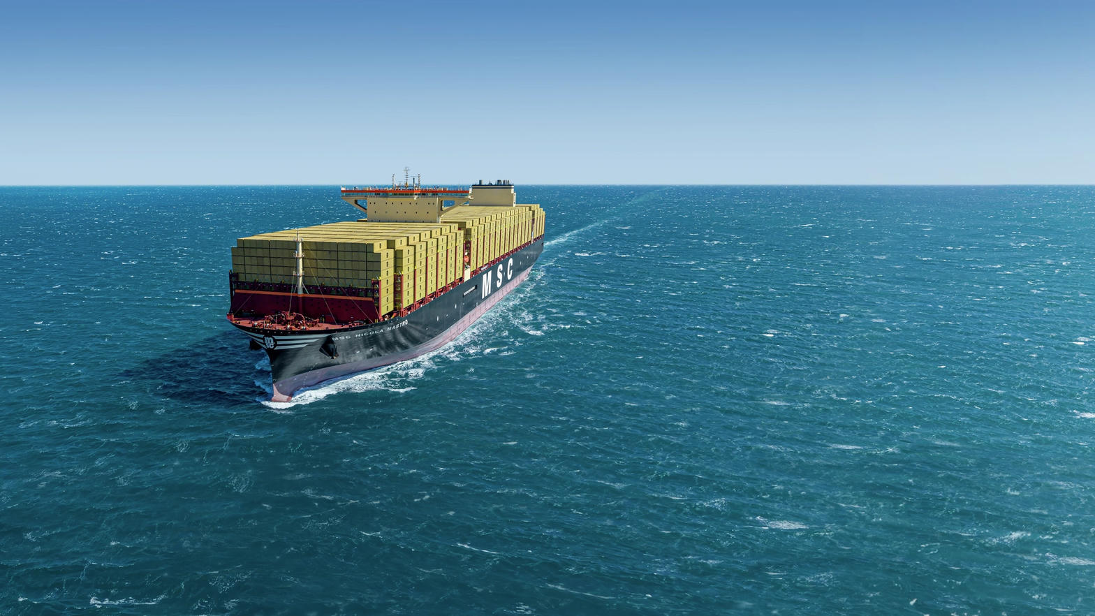 Global Cargo ship at sea